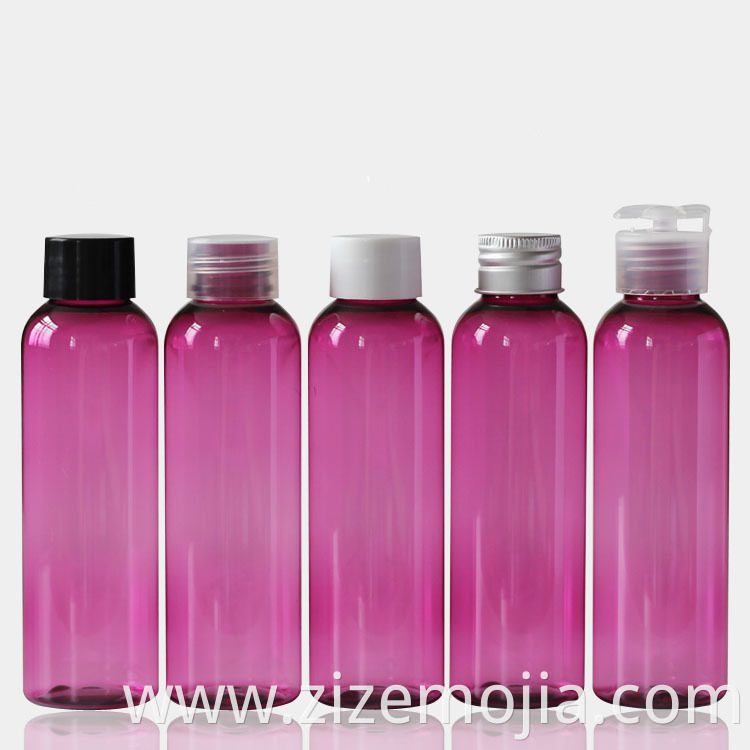 travel cosmetic set bottle plastic aluminum Plastic cover lotion toner bottle essence bottle purple brown colorful plastic